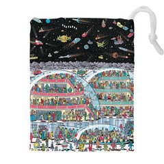 Abstract Painting Space Cartoon Drawstring Pouch (4xl) by Grandong