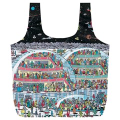 Abstract Painting Space Cartoon Full Print Recycle Bag (xxxl) by Grandong