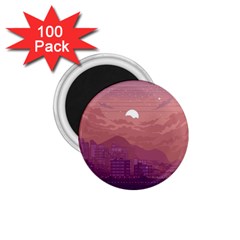 Aesthetic Pixel Art Landscape 1 75  Magnets (100 Pack) 