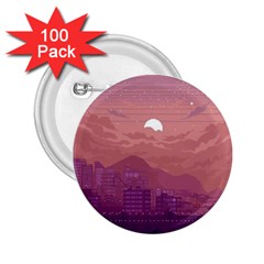 Aesthetic Pixel Art Landscape 2 25  Buttons (100 Pack)  by Sarkoni