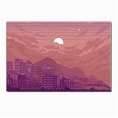 Aesthetic Pixel Art Landscape Postcards 5  X 7  (pkg Of 10) by Sarkoni