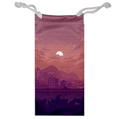 Aesthetic Pixel Art Landscape Jewelry Bag by Sarkoni