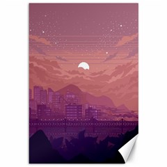 Aesthetic Pixel Art Landscape Canvas 12  X 18  by Sarkoni