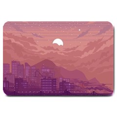 Aesthetic Pixel Art Landscape Large Doormat by Sarkoni