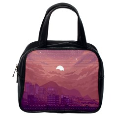 Aesthetic Pixel Art Landscape Classic Handbag (one Side) by Sarkoni