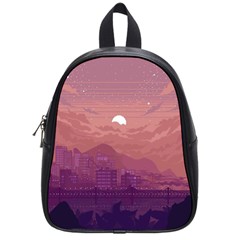 Aesthetic Pixel Art Landscape School Bag (small) by Sarkoni