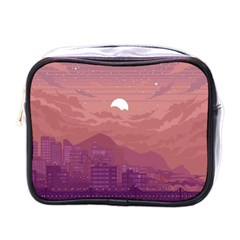 Aesthetic Pixel Art Landscape Mini Toiletries Bag (one Side) by Sarkoni