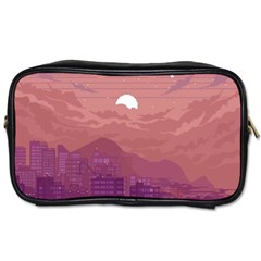 Aesthetic Pixel Art Landscape Toiletries Bag (two Sides) by Sarkoni