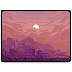 Aesthetic Pixel Art Landscape Two Sides Fleece Blanket (large) by Sarkoni