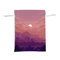 Aesthetic Pixel Art Landscape Lightweight Drawstring Pouch (m) by Sarkoni