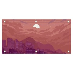 Aesthetic Pixel Art Landscape Banner And Sign 6  X 3  by Sarkoni