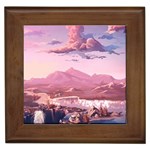 Aesthetic Landscape Vintage Cartoon Framed Tile Front