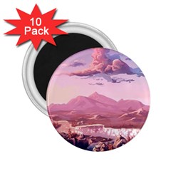 Aesthetic Landscape Vintage Cartoon 2.25  Magnets (10 pack) 