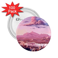 Aesthetic Landscape Vintage Cartoon 2 25  Buttons (100 Pack)  by Sarkoni