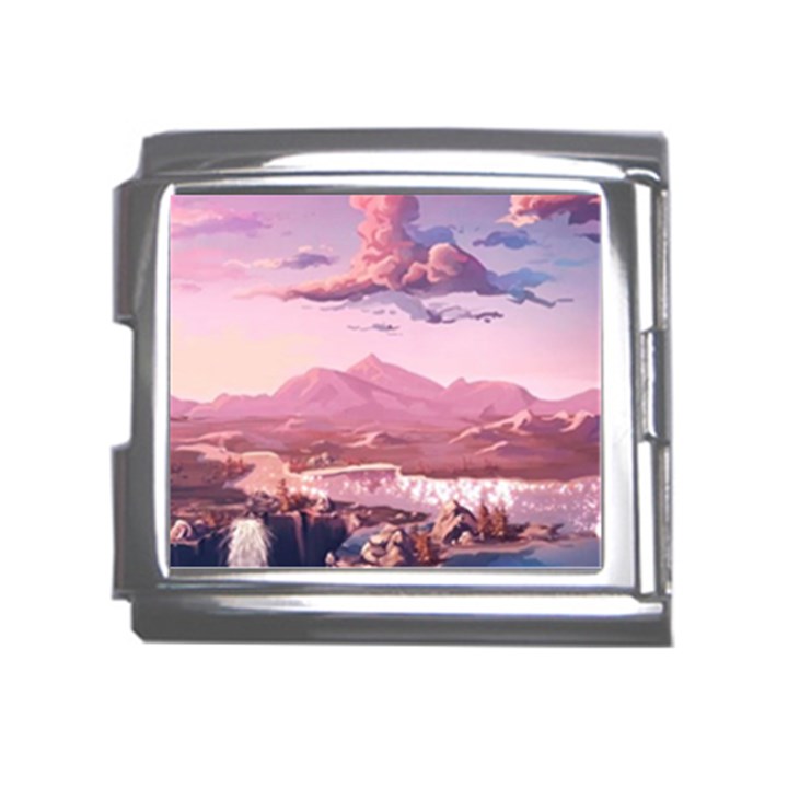 Aesthetic Landscape Vintage Cartoon Mega Link Italian Charm (18mm)