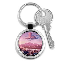 Aesthetic Landscape Vintage Cartoon Key Chain (Round)