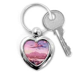 Aesthetic Landscape Vintage Cartoon Key Chain (Heart)