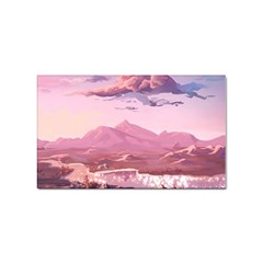 Aesthetic Landscape Vintage Cartoon Sticker (Rectangular)