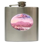 Aesthetic Landscape Vintage Cartoon Hip Flask (6 oz) Front