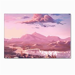 Aesthetic Landscape Vintage Cartoon Postcard 4 x 6  (Pkg of 10)