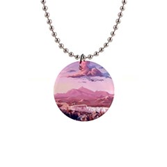 Aesthetic Landscape Vintage Cartoon 1  Button Necklace