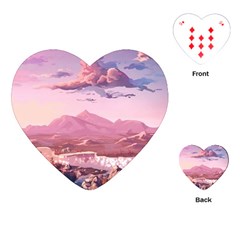 Aesthetic Landscape Vintage Cartoon Playing Cards Single Design (Heart)