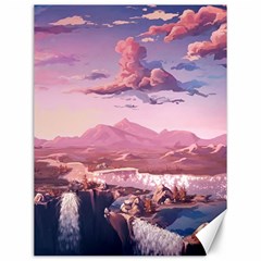 Aesthetic Landscape Vintage Cartoon Canvas 12  x 16 