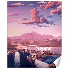 Aesthetic Landscape Vintage Cartoon Canvas 16  x 20 