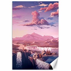 Aesthetic Landscape Vintage Cartoon Canvas 20  x 30 