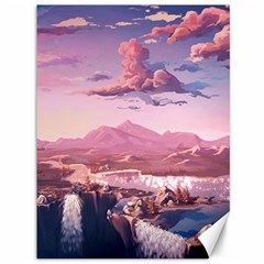 Aesthetic Landscape Vintage Cartoon Canvas 36  x 48 