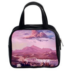 Aesthetic Landscape Vintage Cartoon Classic Handbag (Two Sides)