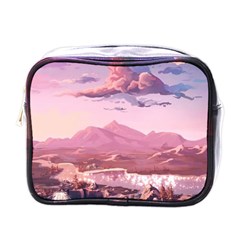 Aesthetic Landscape Vintage Cartoon Mini Toiletries Bag (One Side)