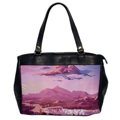 Aesthetic Landscape Vintage Cartoon Oversize Office Handbag