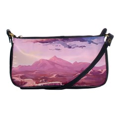 Aesthetic Landscape Vintage Cartoon Shoulder Clutch Bag