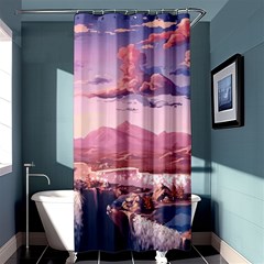 Aesthetic Landscape Vintage Cartoon Shower Curtain 36  x 72  (Stall) 