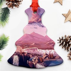 Aesthetic Landscape Vintage Cartoon Ornament (Christmas Tree) 