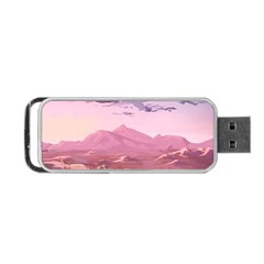 Aesthetic Landscape Vintage Cartoon Portable USB Flash (Two Sides)