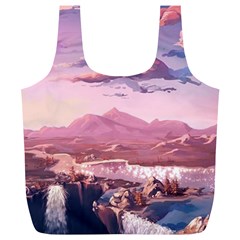 Aesthetic Landscape Vintage Cartoon Full Print Recycle Bag (XL)