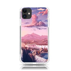 Aesthetic Landscape Vintage Cartoon iPhone 11 TPU UV Print Case