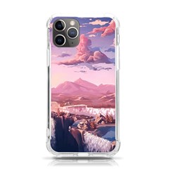 Aesthetic Landscape Vintage Cartoon iPhone 11 Pro 5.8 Inch TPU UV Print Case