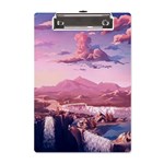 Aesthetic Landscape Vintage Cartoon A5 Acrylic Clipboard Front