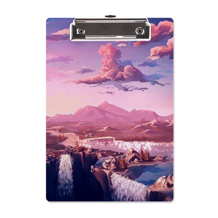 Aesthetic Landscape Vintage Cartoon A5 Acrylic Clipboard