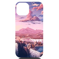 Aesthetic Landscape Vintage Cartoon Iphone 14 Black Uv Print Case by Sarkoni