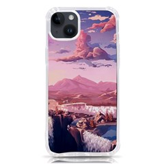 Aesthetic Landscape Vintage Cartoon iPhone 14 Plus TPU UV Print Case