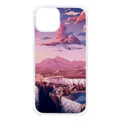 Aesthetic Landscape Vintage Cartoon Iphone 13 Tpu Uv Print Case