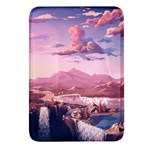 Aesthetic Landscape Vintage Cartoon Rectangular Glass Fridge Magnet (4 pack) Front