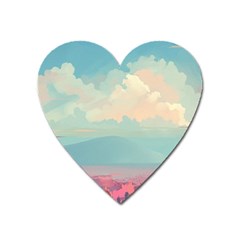 Anime Landscape Heart Magnet by Sarkoni