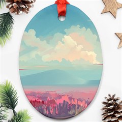 Anime Landscape Oval Ornament (two Sides) by Sarkoni