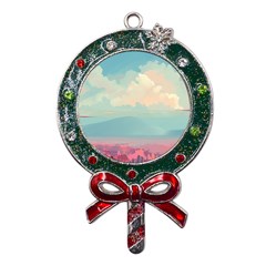 Anime Landscape Metal X mas Lollipop With Crystal Ornament by Sarkoni