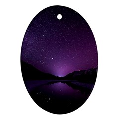 Dark Purple Aesthetic Landscape Ornament (oval)